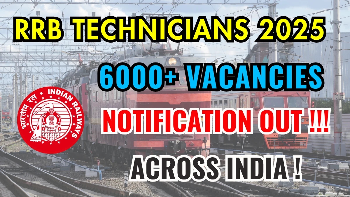 Railway RRB Technician Recruitment 2025: Your Opportunity in Indian Railways!